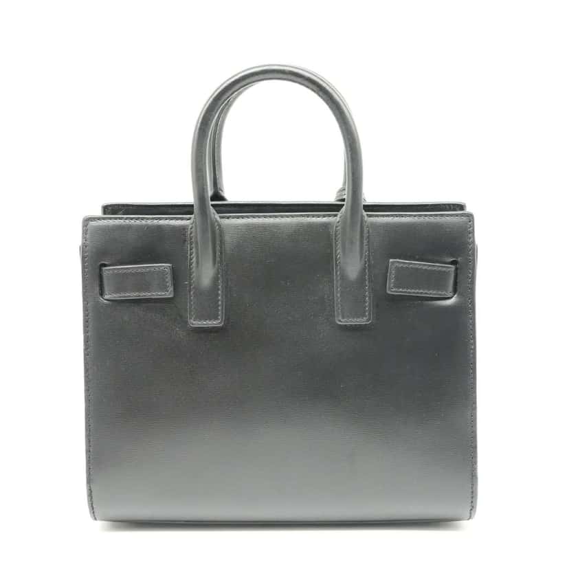 Saint Laurent Sac De Jour Nano Leather Tote BO/DB/K/ST Black Leather Fair condition - Inside View