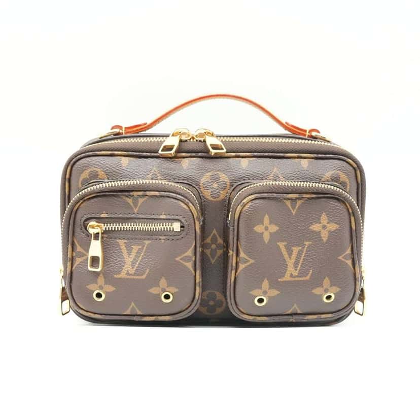 Louis Vuitton Utility Monogram Canvas Crossbody Shoulder Handbag M80446 Brown Fair condition - Front View