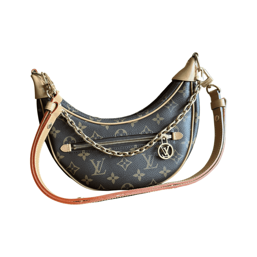 Louis Vuitton Loop Bag Brown Canvas Gold Very good condition - Front View