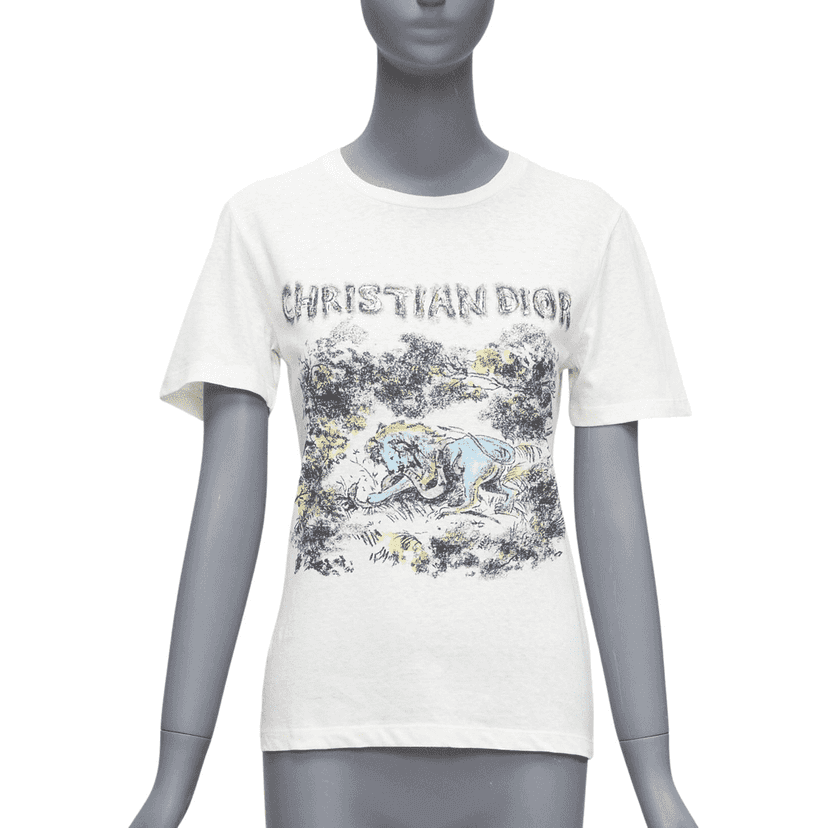 Dior Toile De Jouy Tee Beige Cotton Very good condition - Front View