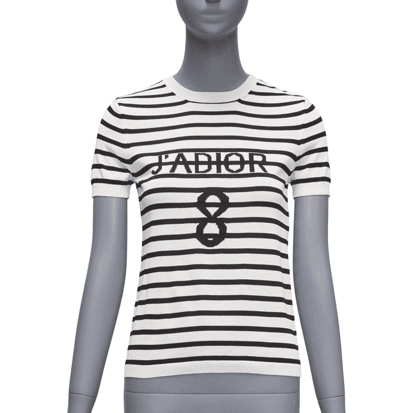 Dior J'Adior Crew Sweater Black Silk Very good condition - Front View