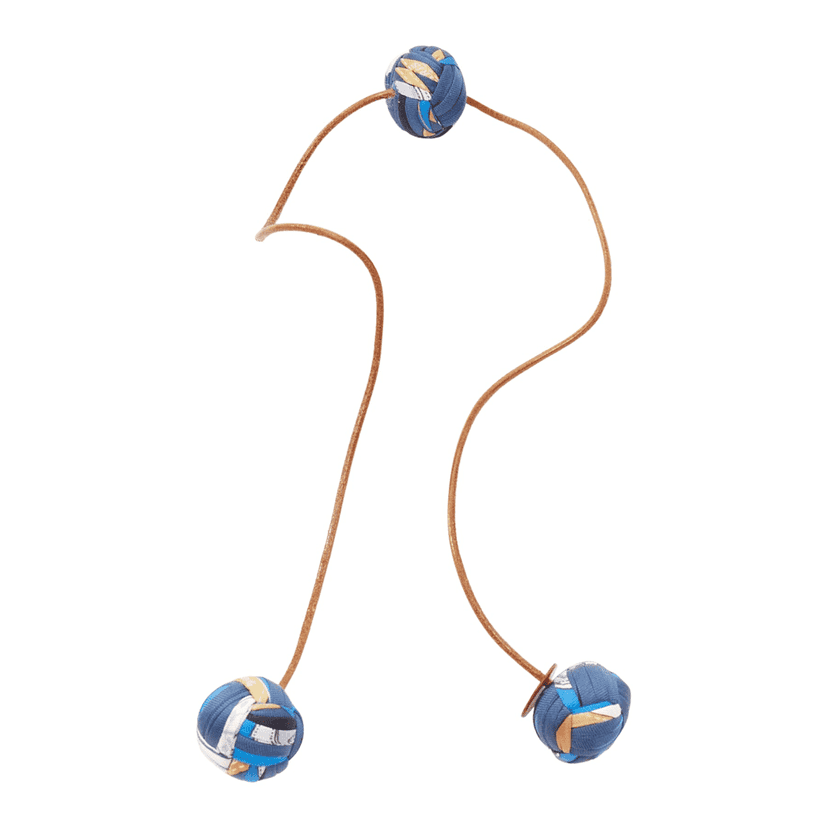 Hermès Pompons Brown Silk Very good condition - Front View