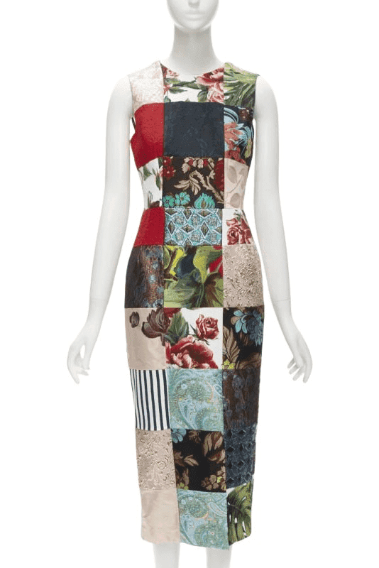 Dolce & Gabbana Patchwork Midi MultiColor Never worn - Front View