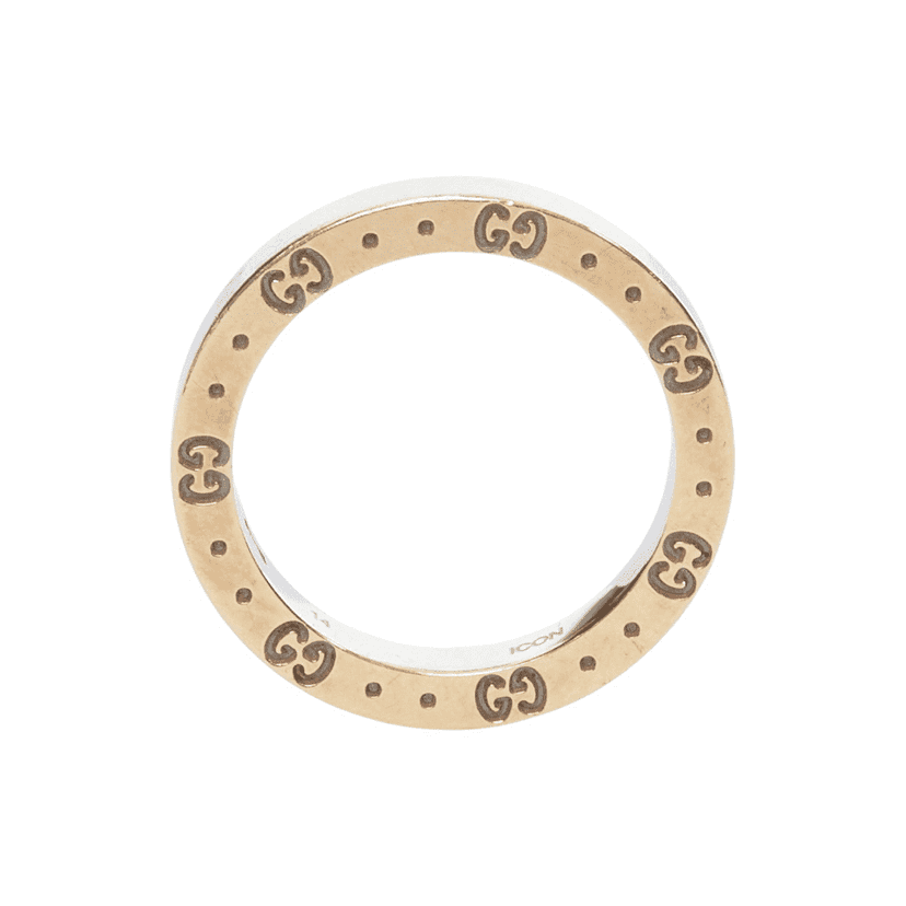 Gucci Monogram Ring Gold Very good condition - Front View