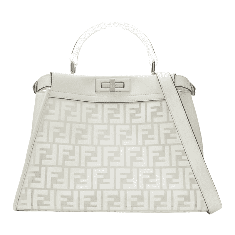 Fendi Supreme Pouchette Bag White Plastic Never worn, with tag - Front View