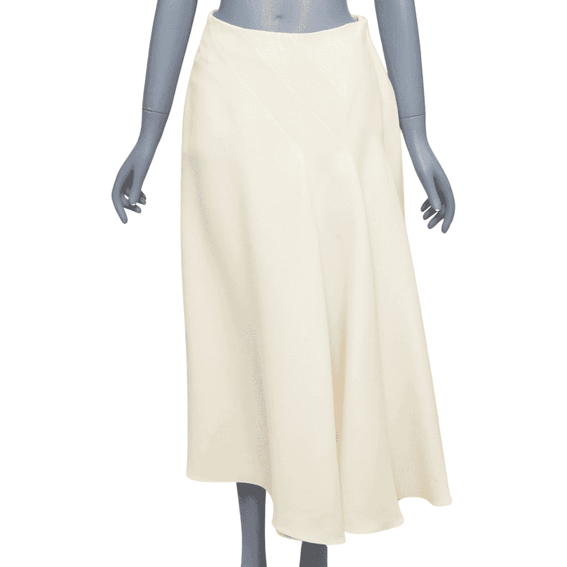 Dior Bias Cut Skirt Ecru Wool Fair condition - Front View