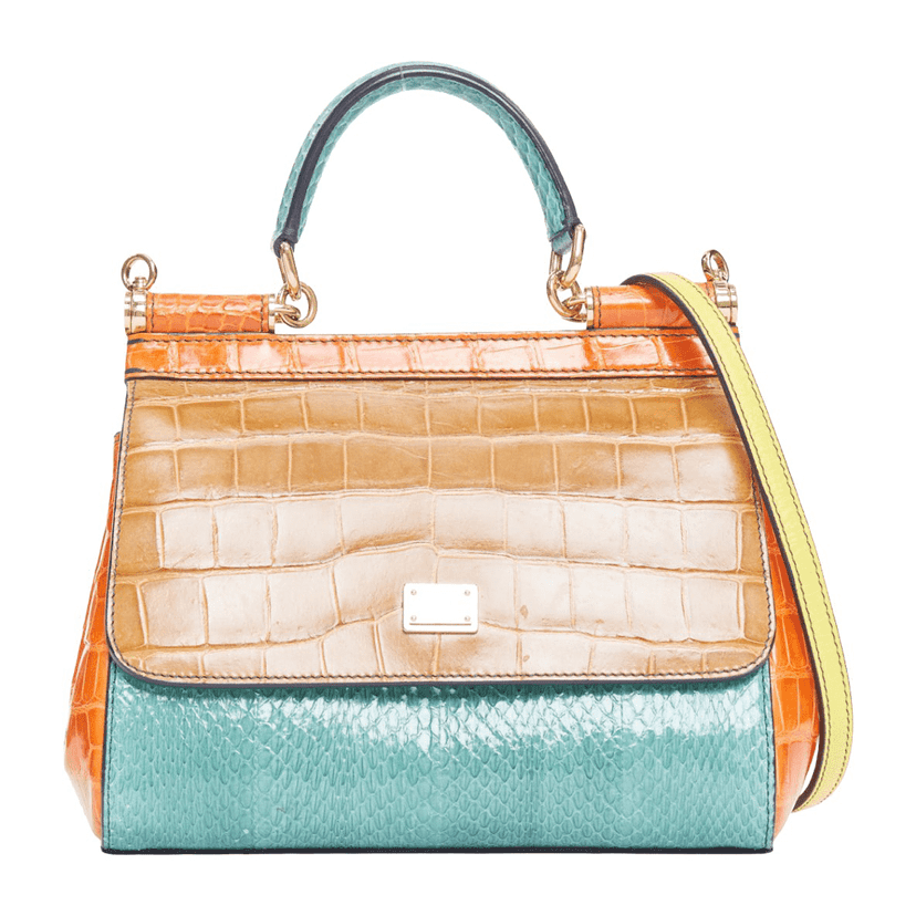 Dolce & Gabbana Miss Sicily Orange Leather Very good condition - Front View