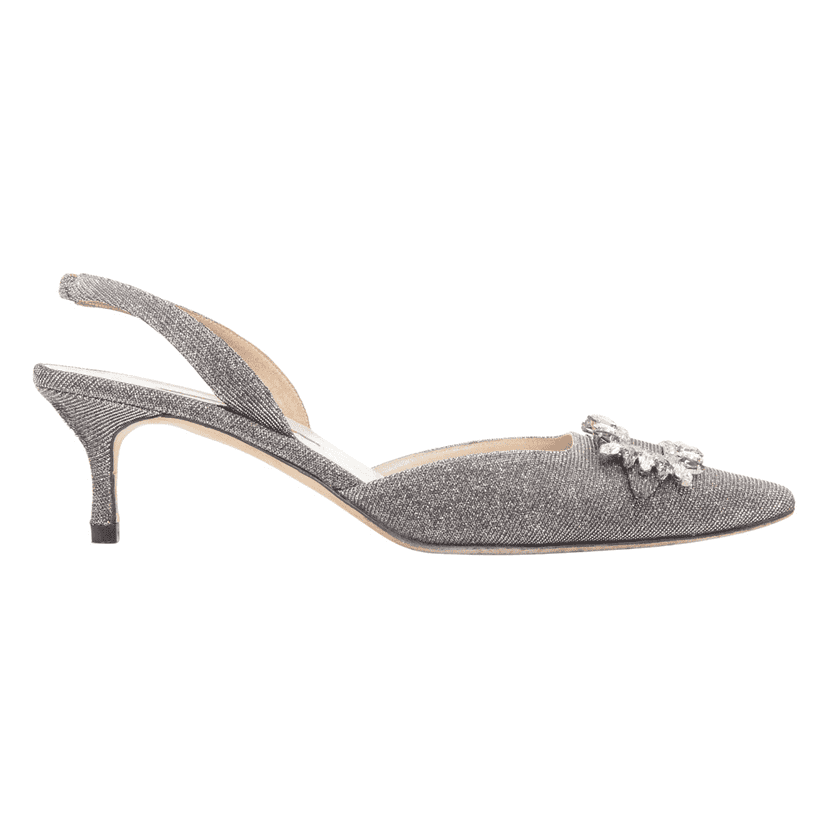 Manolo Blahnik Tonoslac Silver Good condition - Front View