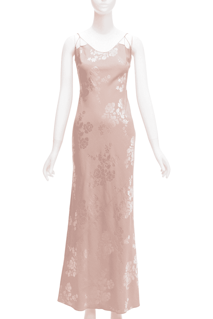 Christian Dior Floral Jacquard Dress Pink Wool Never worn - Front View