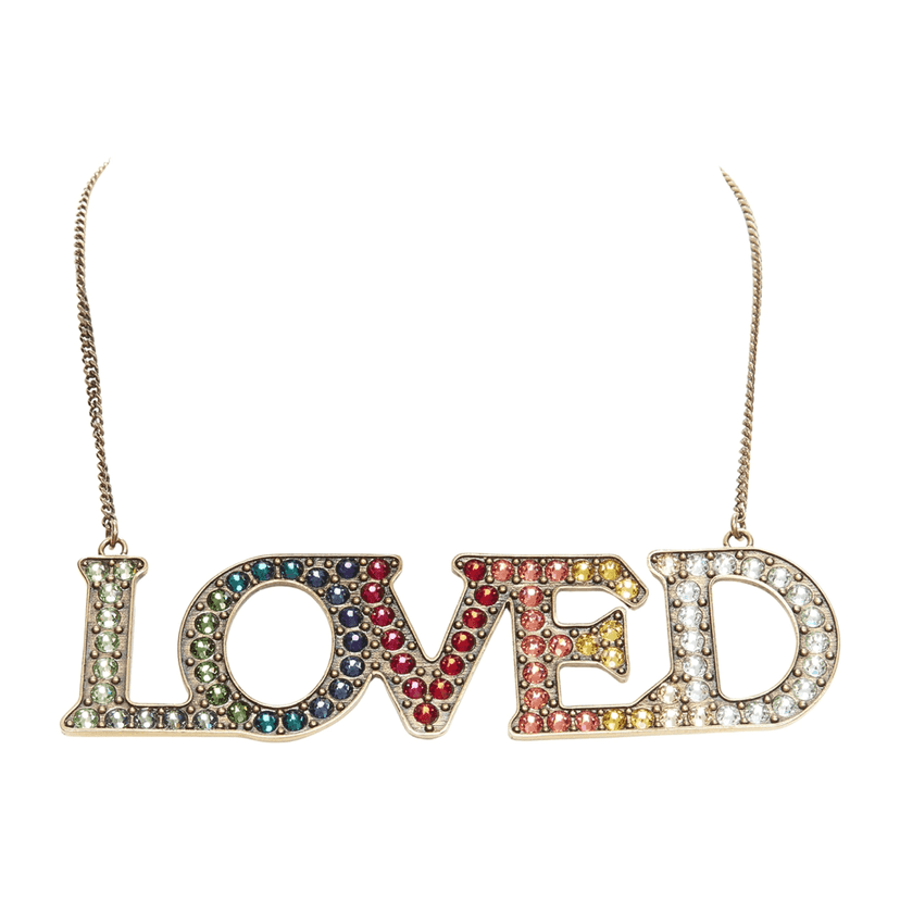 Gucci Gradient Pendant Necklace MultiColor Metal Very good condition - Front View