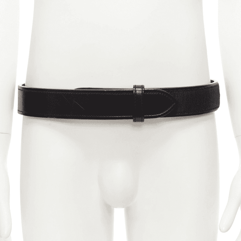 Celine Medusa Chain Leather Belt Black Leather Fair condition - Front View