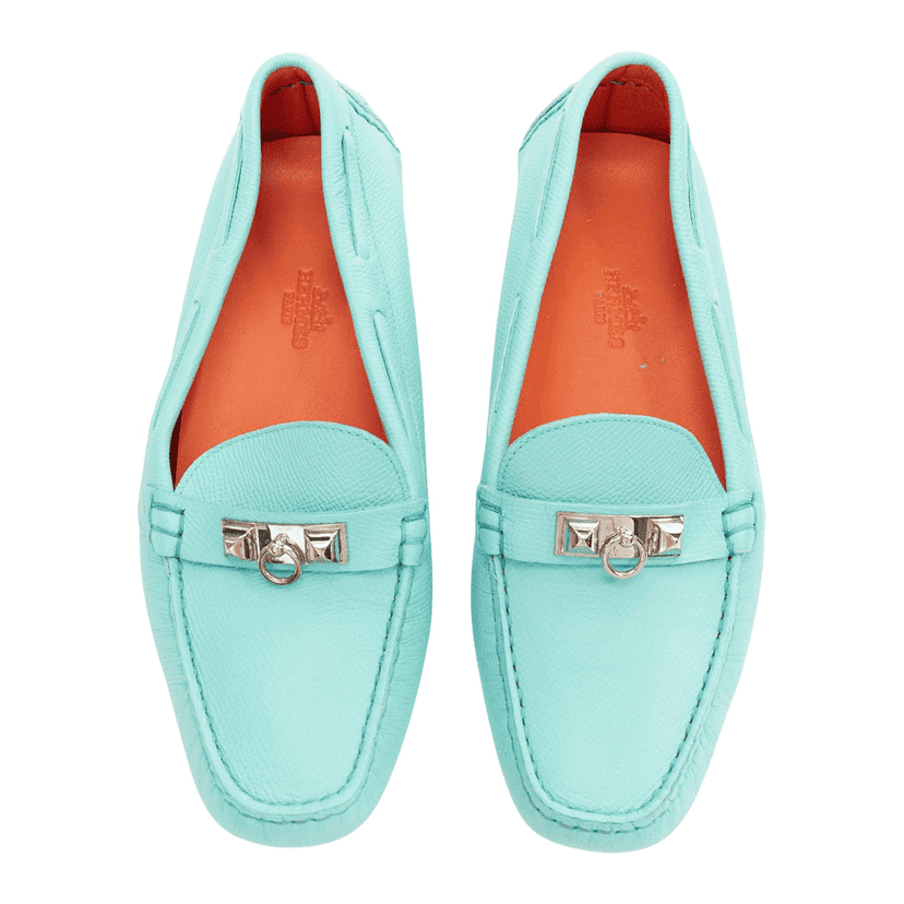 Hermès Irving Blue Leather Good condition - Front View