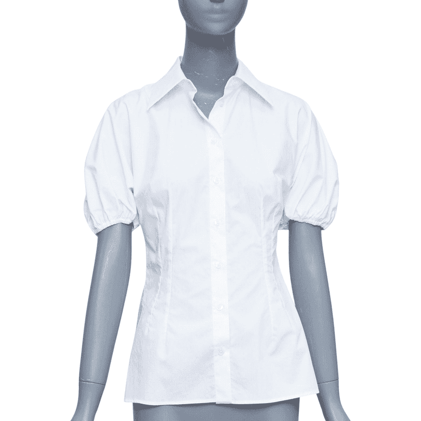 Dolce & Gabbana Dolman Puff Shirt White Cotton Very good condition - Front View