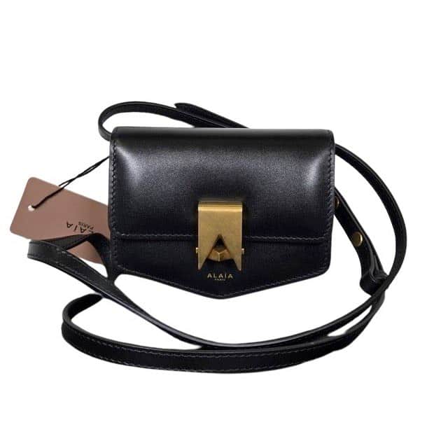Alaïa Le Papa Mini leather shoulder bag Black Leather Never worn, with tag - Front View