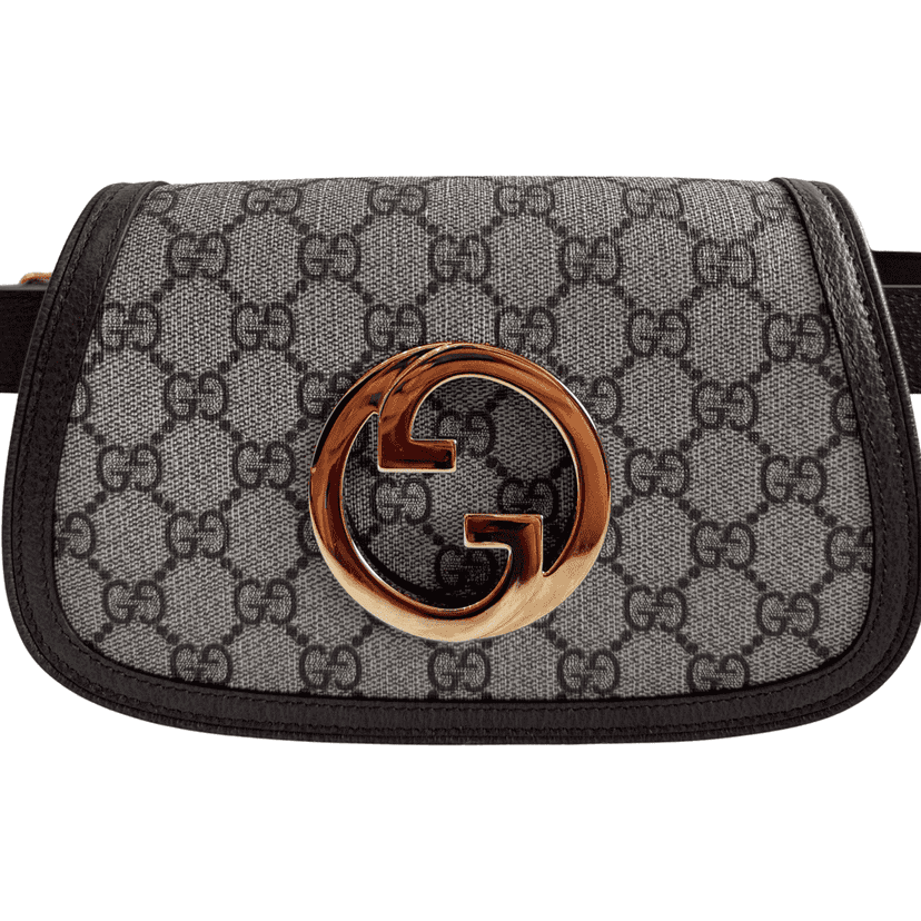Gucci Supreme Blondie Belt Bag Beige Leather Never worn - Front View