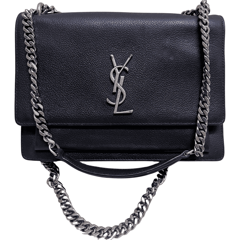 Saint Laurent Sunset Black Leather Very good condition - Front View