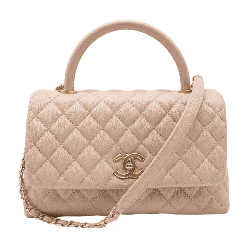 Chanel Coco Handle Bag 25732892 Beige Good condition - Front View