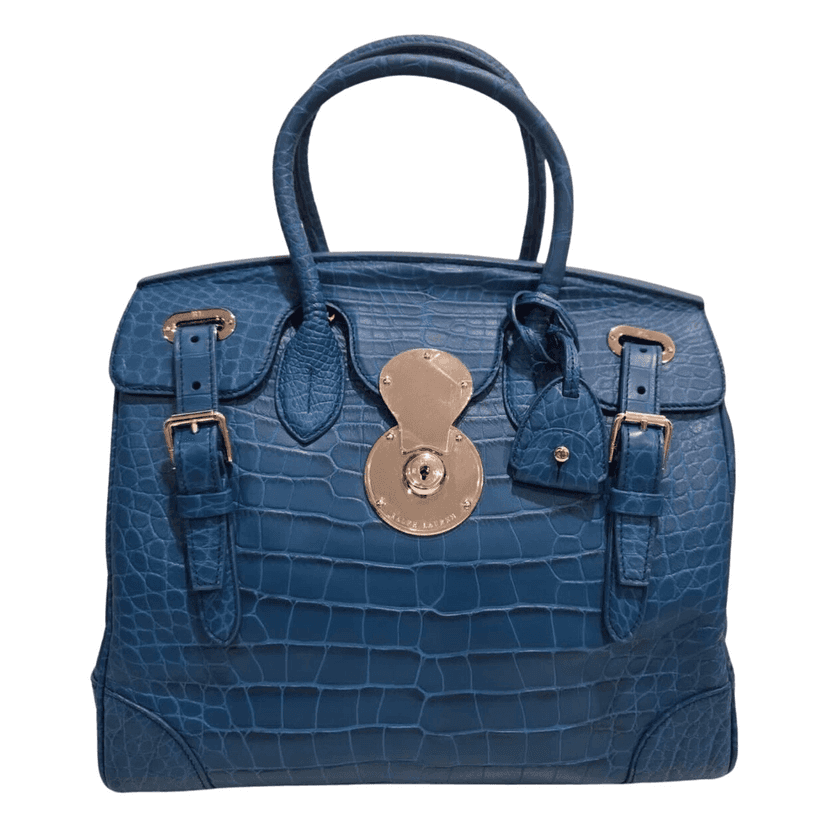 Ralph Lauren Collection Ricky 33 Crocodile Blue Leather Very good condition - Front View