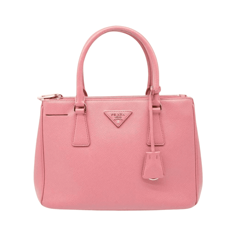 Prada Saffiano Lux Leather Medium Galleria Tote Pink Pink Fair condition - Front View