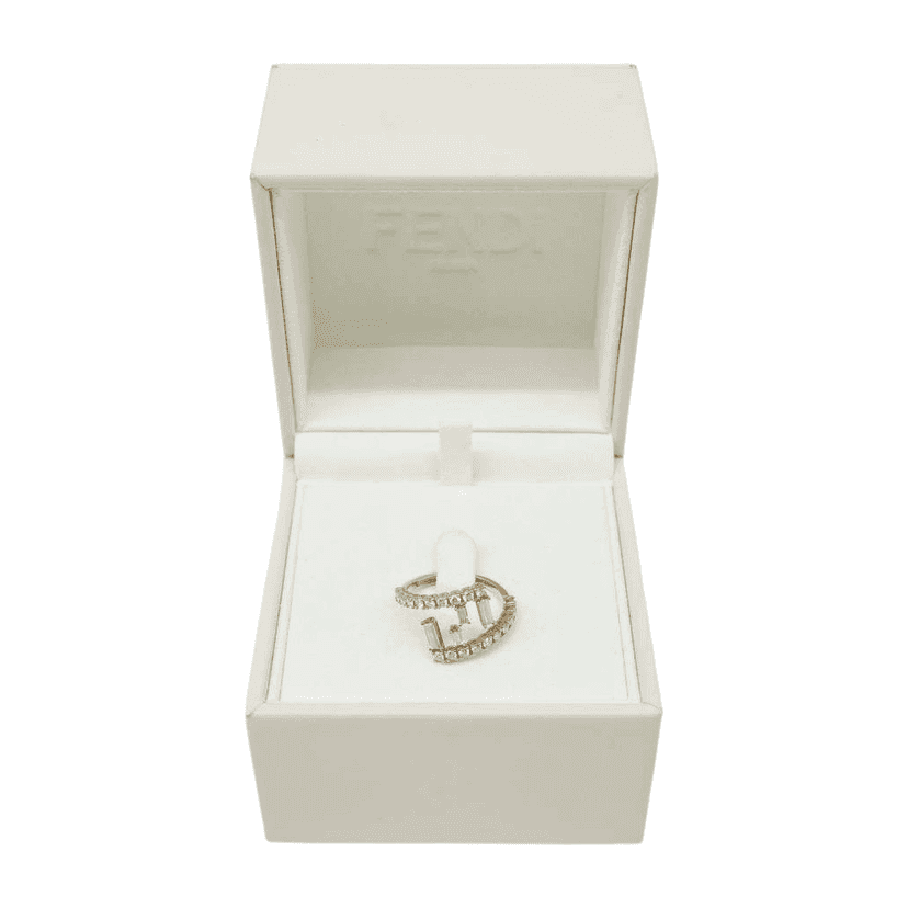 Fendi Gold Ring with Diamonds 3.22g 53(EU) Gold Good condition - Front View