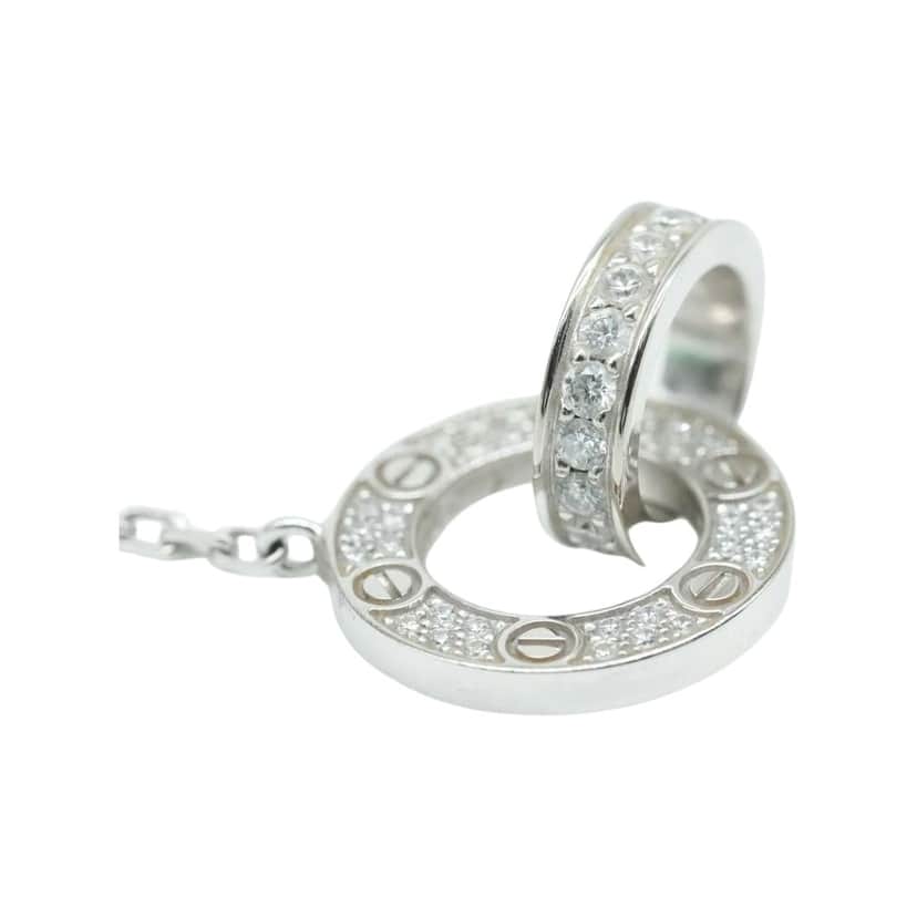 Cartier Cartier Love Pendant, Paved Necklace 18K White Gold White White Gold Good condition - Front View