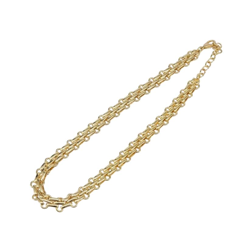 Christian Dior Vintage CD Clasp Chain Necklace Gold Metal Good condition - Front View