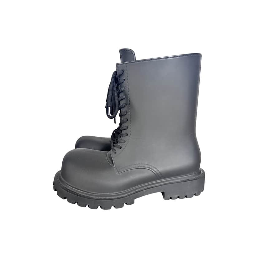 Balenciaga Balenciaga Steroid Boots Black Rubber Good condition - Front View
