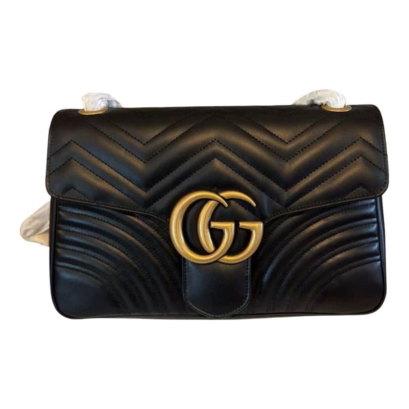 Gucci Marmont Large Black Leather Never worn, with tag - Front View
