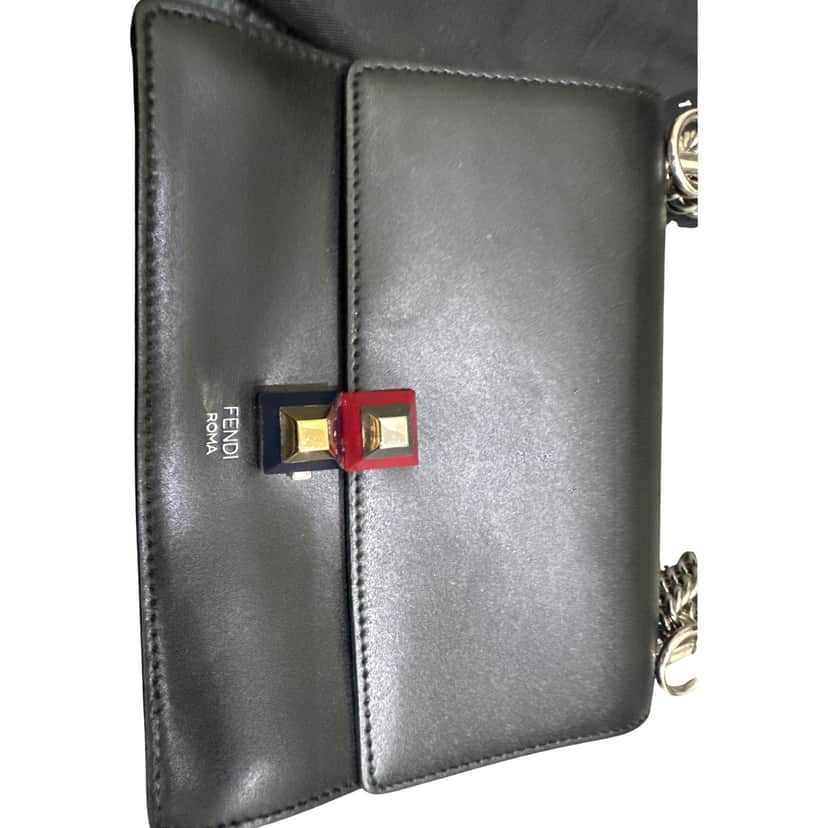 Fendi Fendi Small Kan Black Leather Good condition - Front View