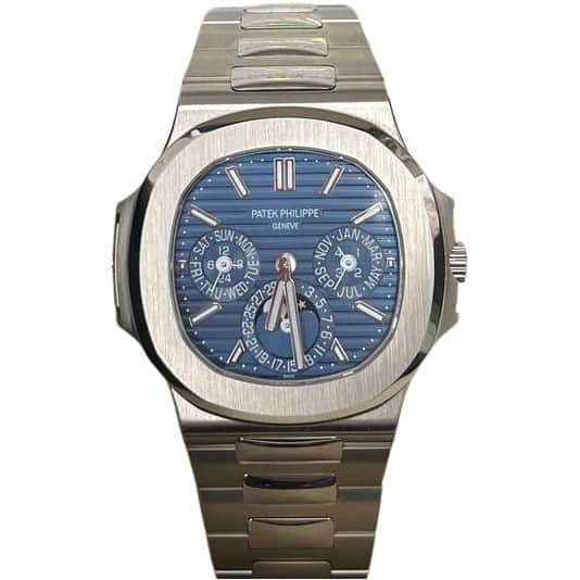 Patek Philippe Nautilus Perpetual Calendar 40mm Blue Never worn - Front View