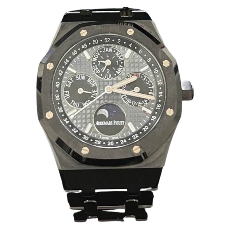 Audemars Piguet Royal Oak Perpetual Calendar 41mm Black Never worn - Front View