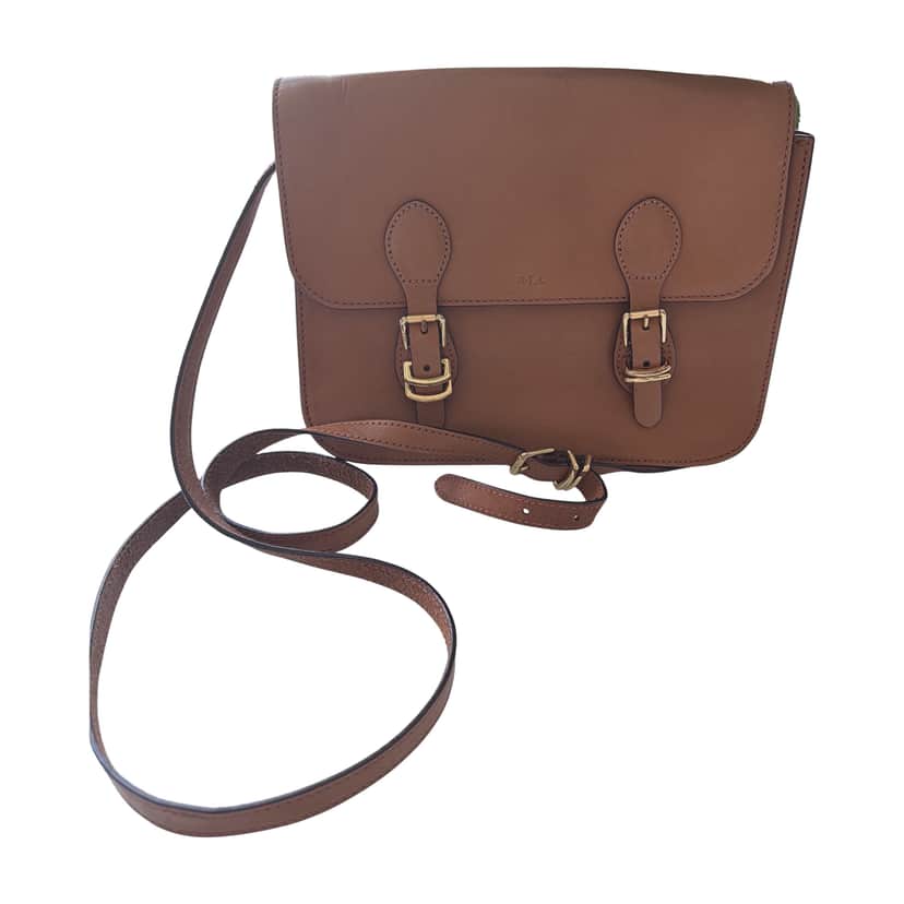 Ralph Lauren shoulder bag Brown Leather Good condition - Front View
