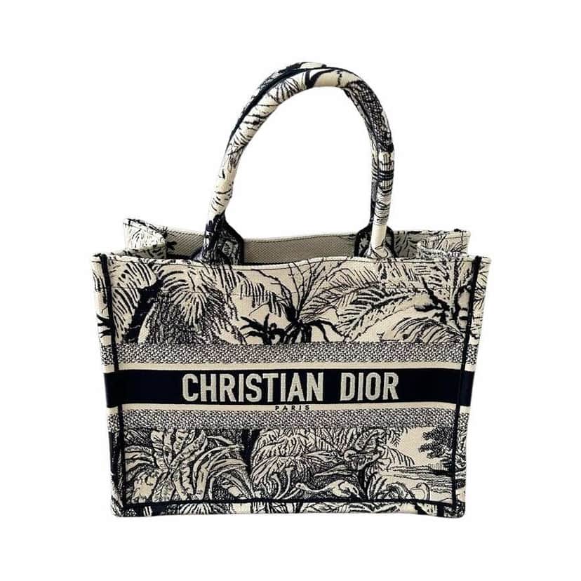 Dior Book Tote Navy Canvas Very good condition - Front View