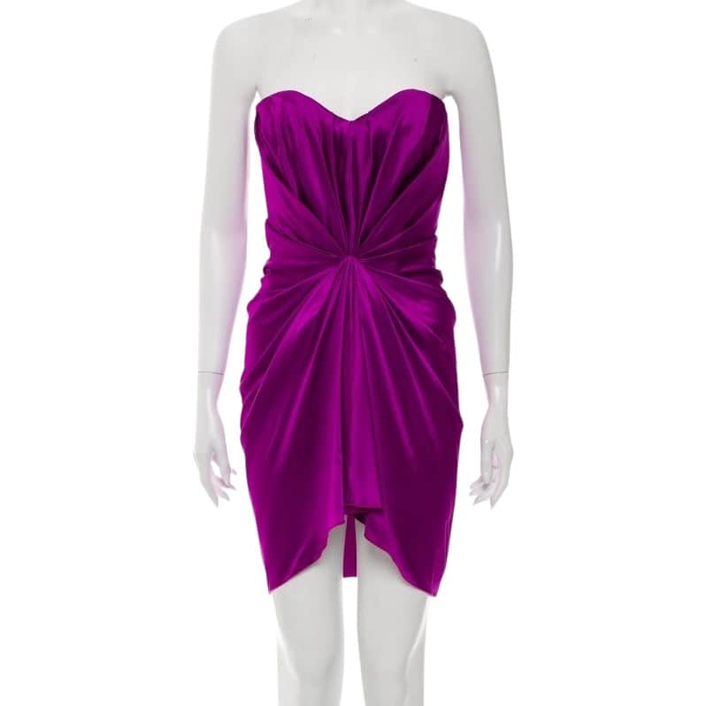 Dolce & Gabbana Silk Mini Dress Purple Silk Very good condition - Front View