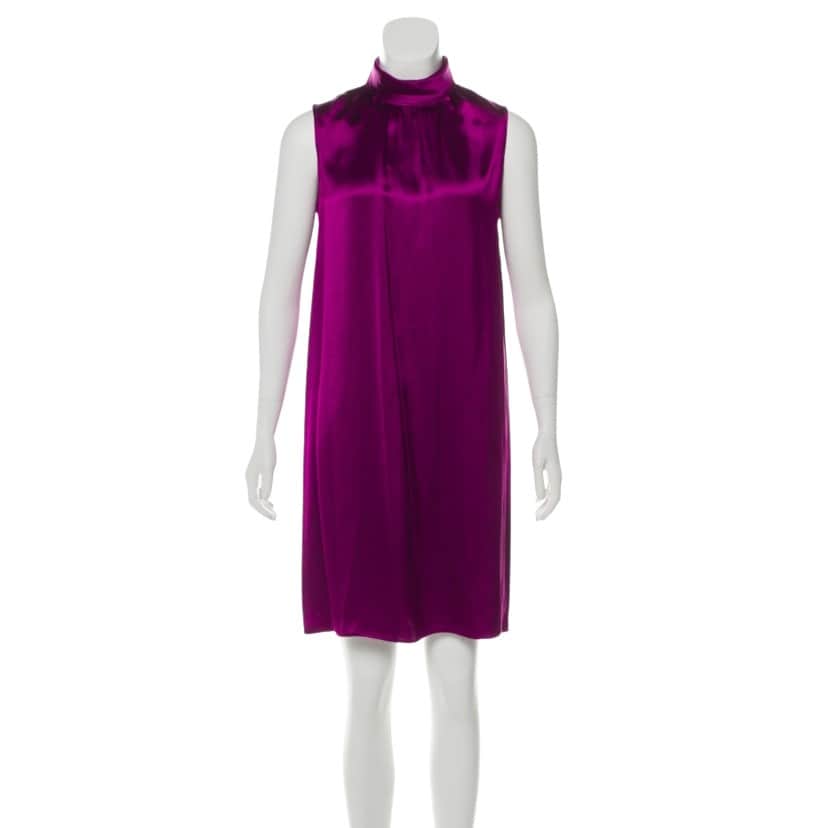 Oscar de la Renta Magenta Silk Dress Purple Silk Very good condition - Front View