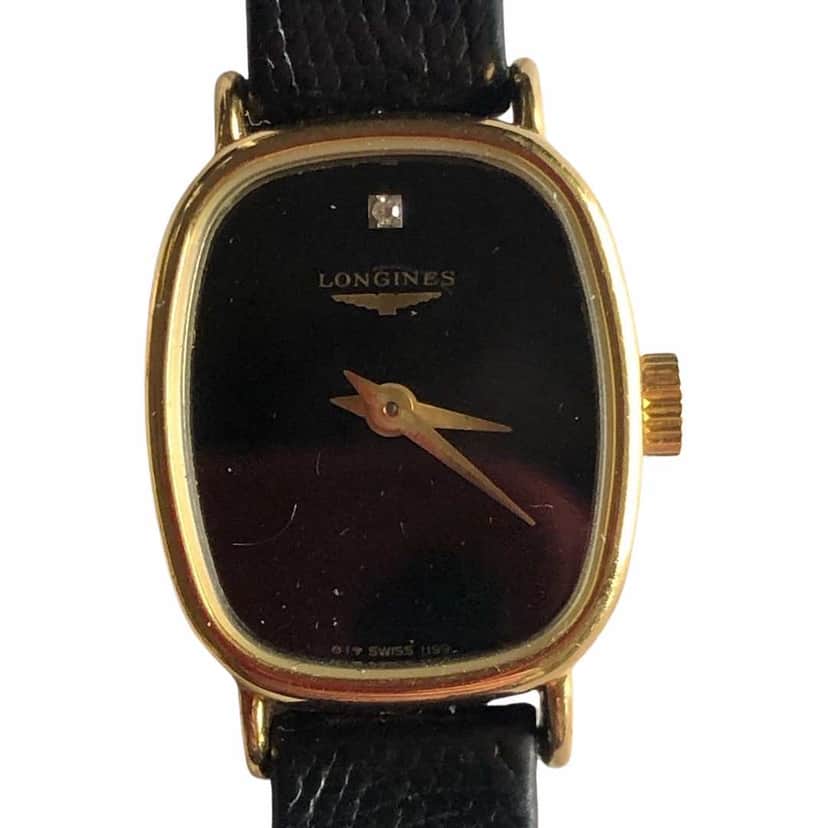 Longines Vintage Watch Black Good condition - Front View