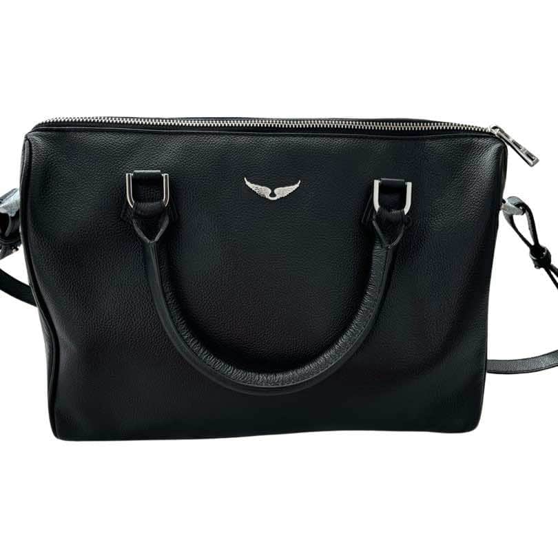 Zadig & Voltaire Sunny Medium Bag Black Leather Silver Never worn, with tag - Front View