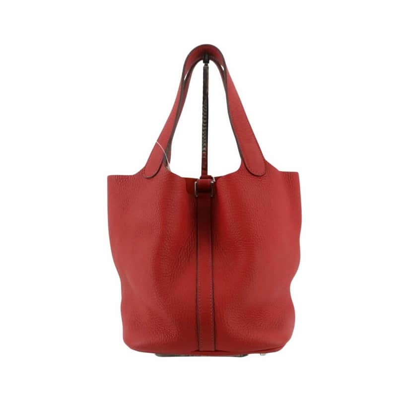 Hermès Picotin Red Leather Silver Very good condition - Front View