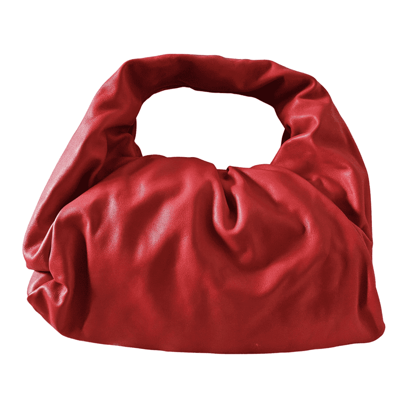 Bottega Veneta Shoulder Pouch Red Leather Good condition - Front View