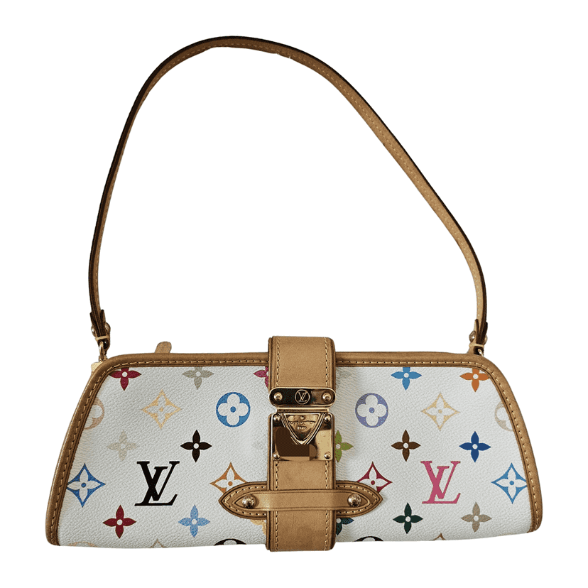 Louis Vuitton Murakami Shirley White Canvas Gold Good condition - Front View
