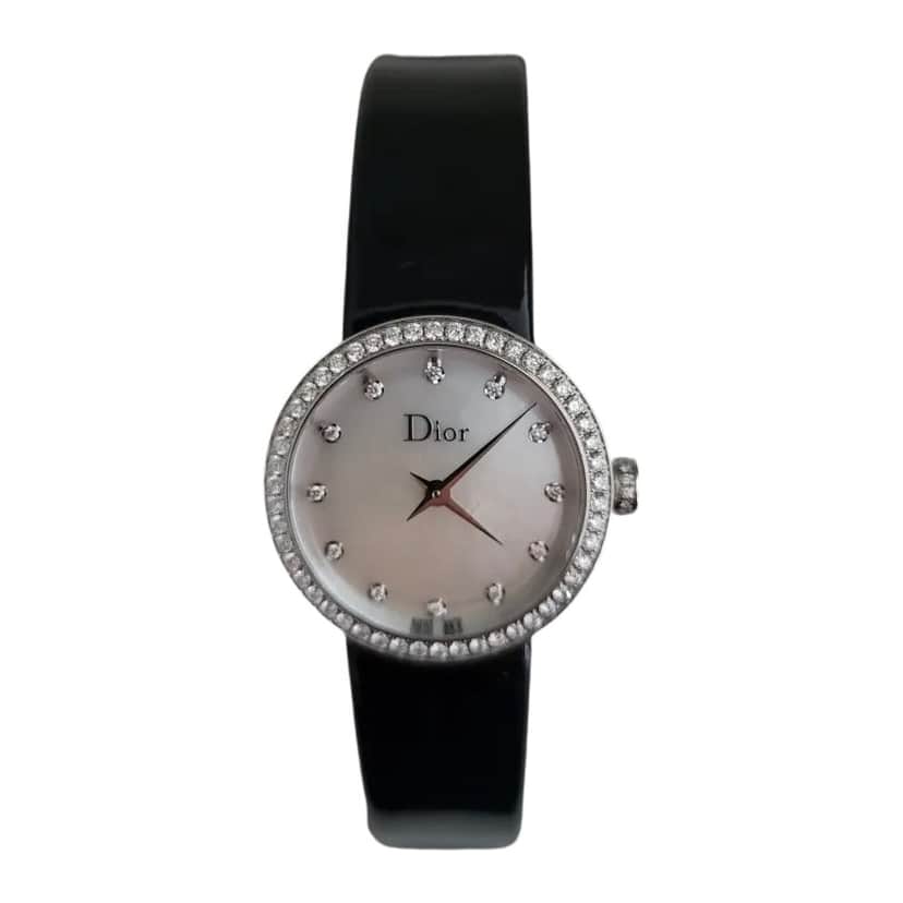 Dior D de Dior Black Leather Good condition - Front View