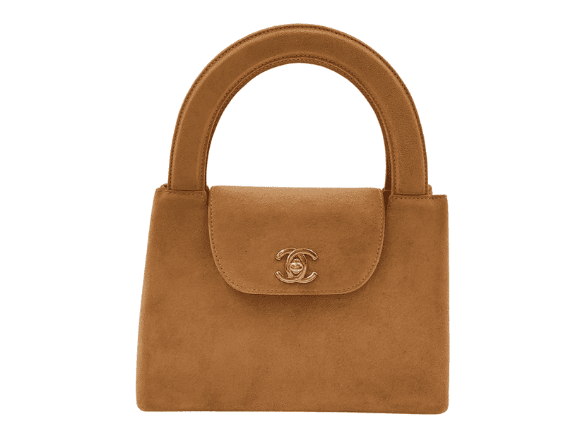 Chanel Kelly Brown Suede Good condition - Front View