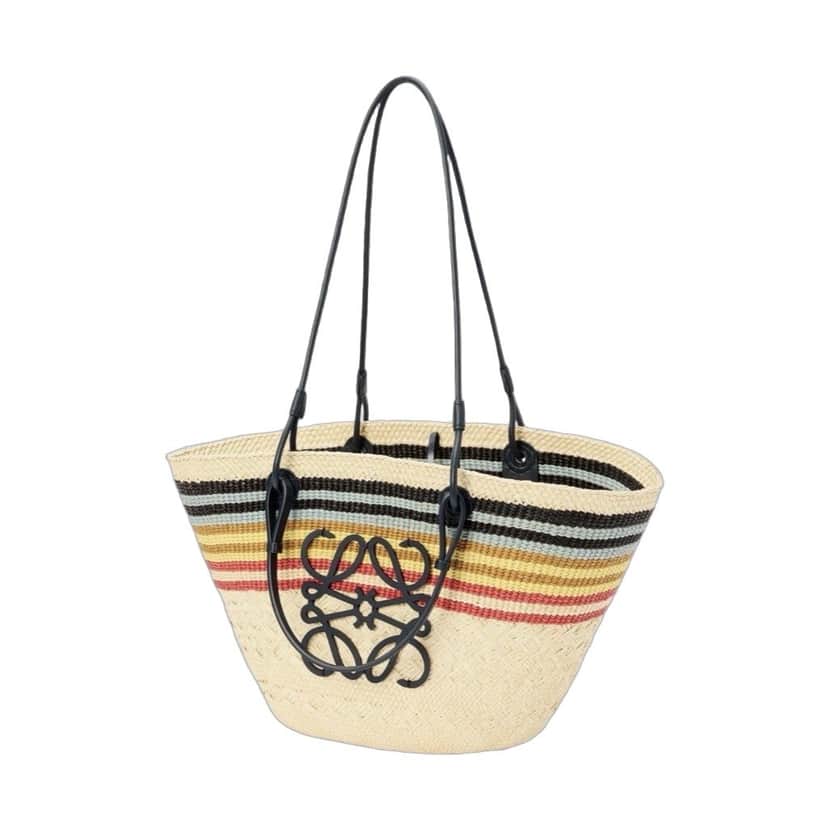 Loewe Loewe Anagram Basket Beige Jute Never worn, with tag - Front View