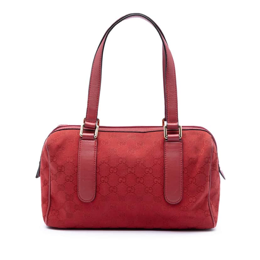 Gucci GG Canvas Boston Bag Red Very good condition - Front View