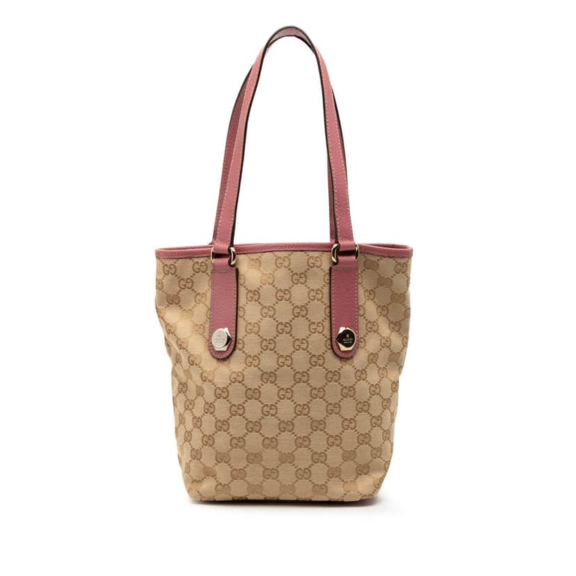 Gucci GG Canvas Charmy Tote Beige Very good condition - Front View