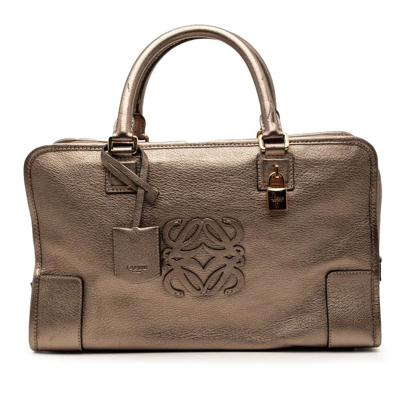 LOEWE Metallic Goatskin Amazona 36 Gold Leather Very good condition - Front View
