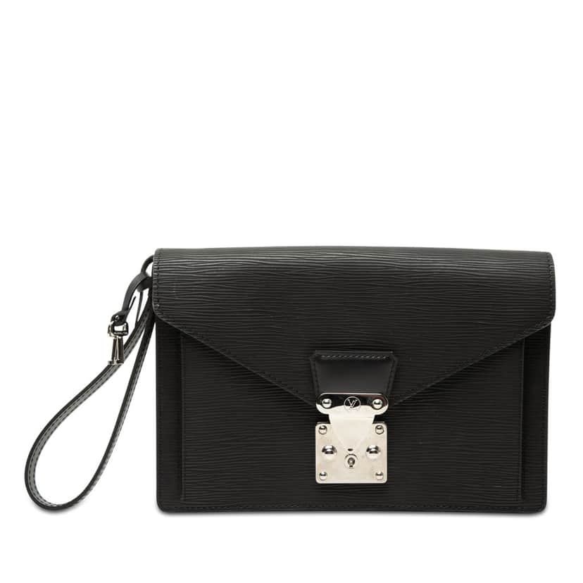 Louis Vuitton Epi Pochette Sellier Dragonne Black Leather Very good condition - Front View