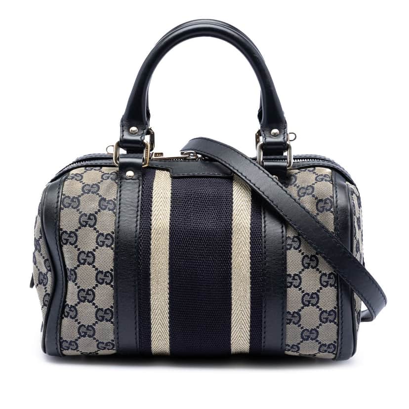 Gucci Small GG Canvas Web Joy Boston Bag Beige Very good condition - Front View