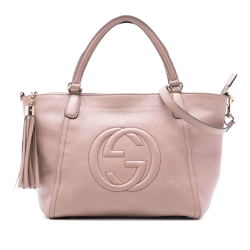 Gucci Small Calfskin Soho Cellarius Satchel Pink Leather Very good condition - Front View
