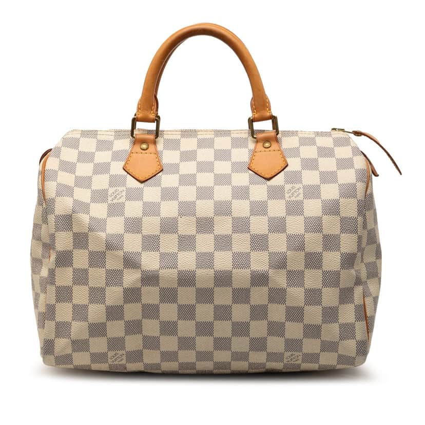 Louis Vuitton Damier Azur Speedy 30 White Very good condition - Front View